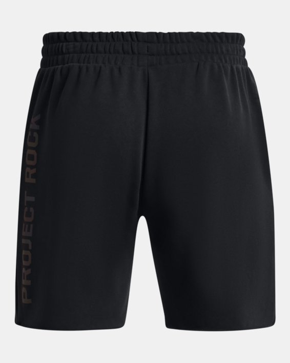 Men's Project Rock Heavyweight Terry Shorts in Black image number 6